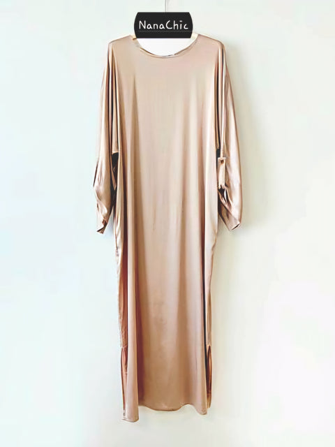 Longue Robe soie rose gold